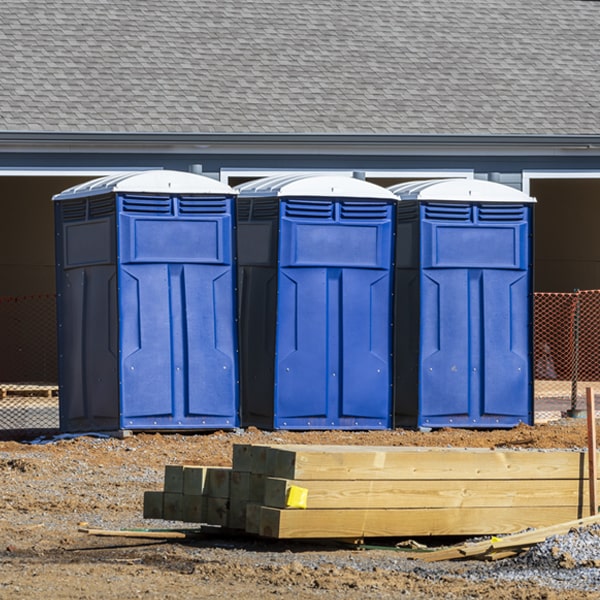 how can i report damages or issues with the portable toilets during my rental period in Five Corners